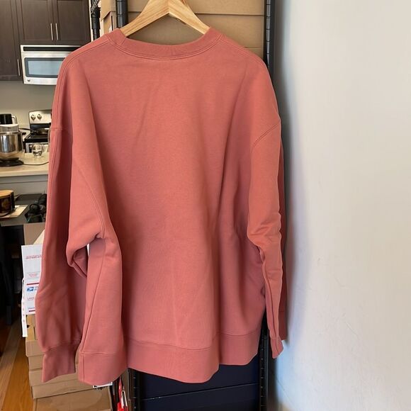 NWT Jordan Flight Fleece Crewneck Oversized Sweatshirt Sky J Orange - Picture 2 of 7